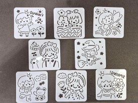 Pack 8 stencil personajes surtidos